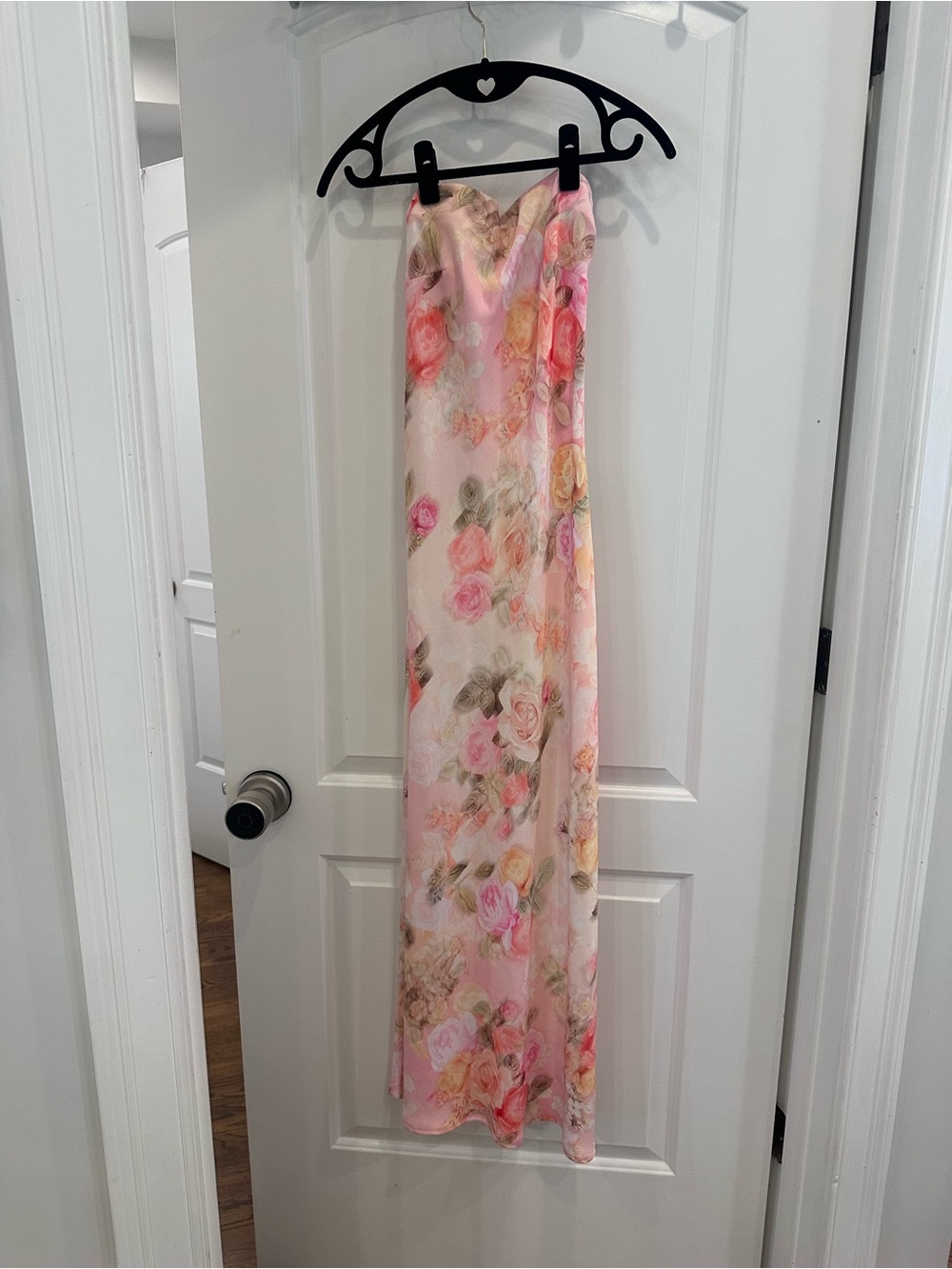 RESA Pink and Peach Floral Strapless Dress
